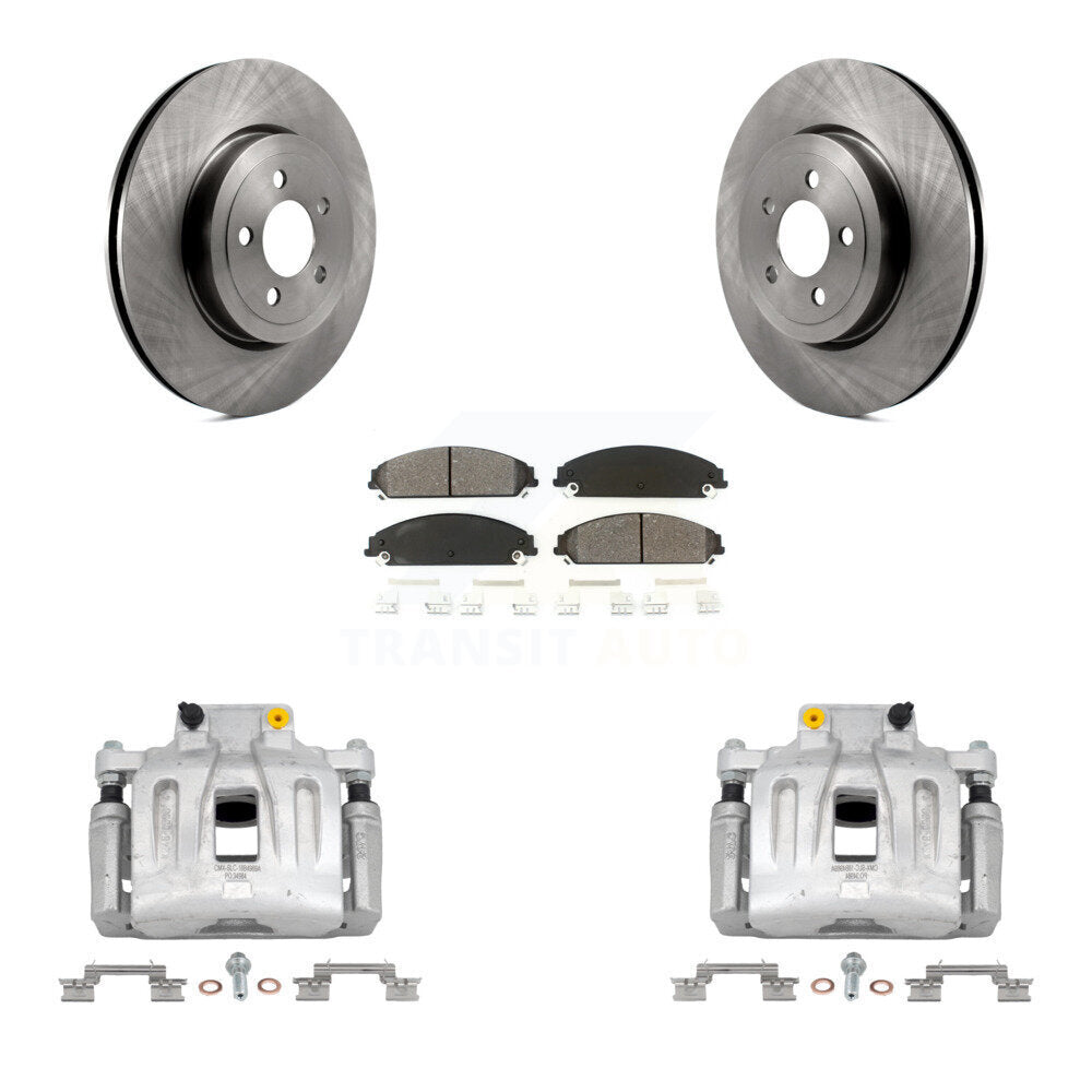 Front Disc Brake Caliper Rotors And Semi-Metallic Pad Kit For Chrysler 300 Dodge Charger KC8-100223S