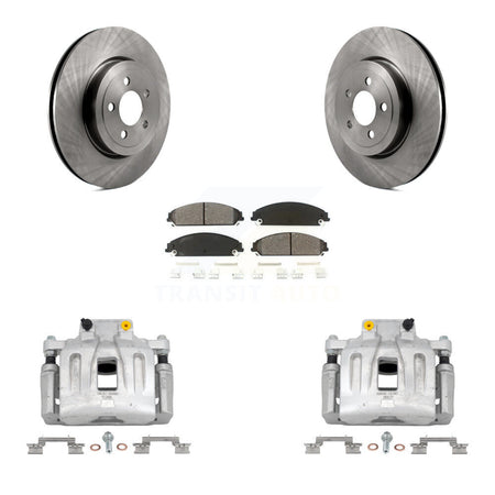 Front Disc Brake Caliper Rotors And Semi-Metallic Pad Kit For Chrysler 300 Dodge Charger KC8-100223S