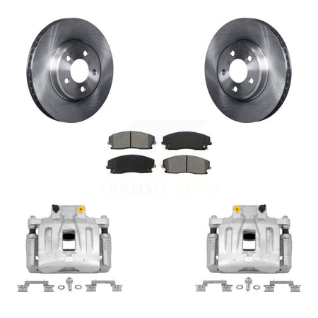 Front Disc Brake Caliper Rotors And Semi-Metallic Pad Kit For Chrysler 300 Dodge Charger KC8-100224S