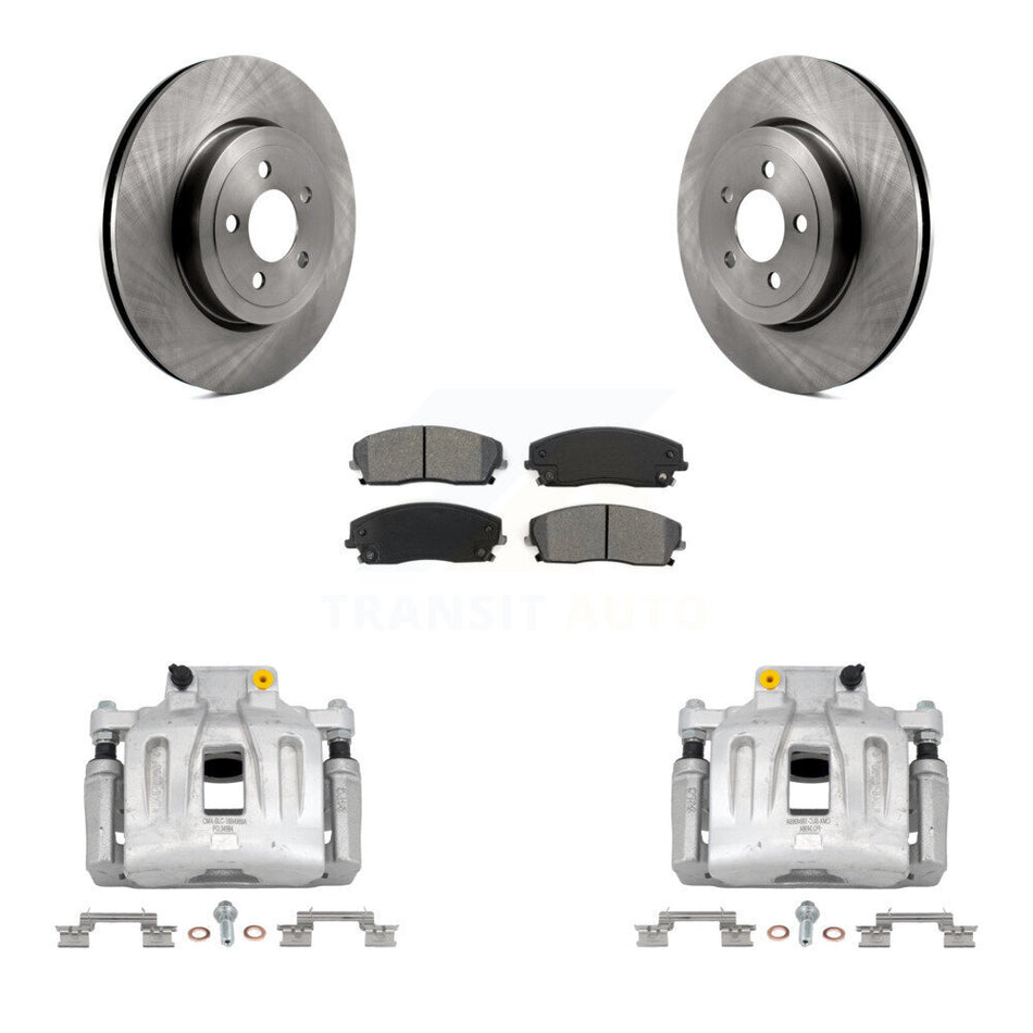 Front Disc Brake Caliper Rotors And Semi-Metallic Pads Kit For Dodge Charger KC8-100225S