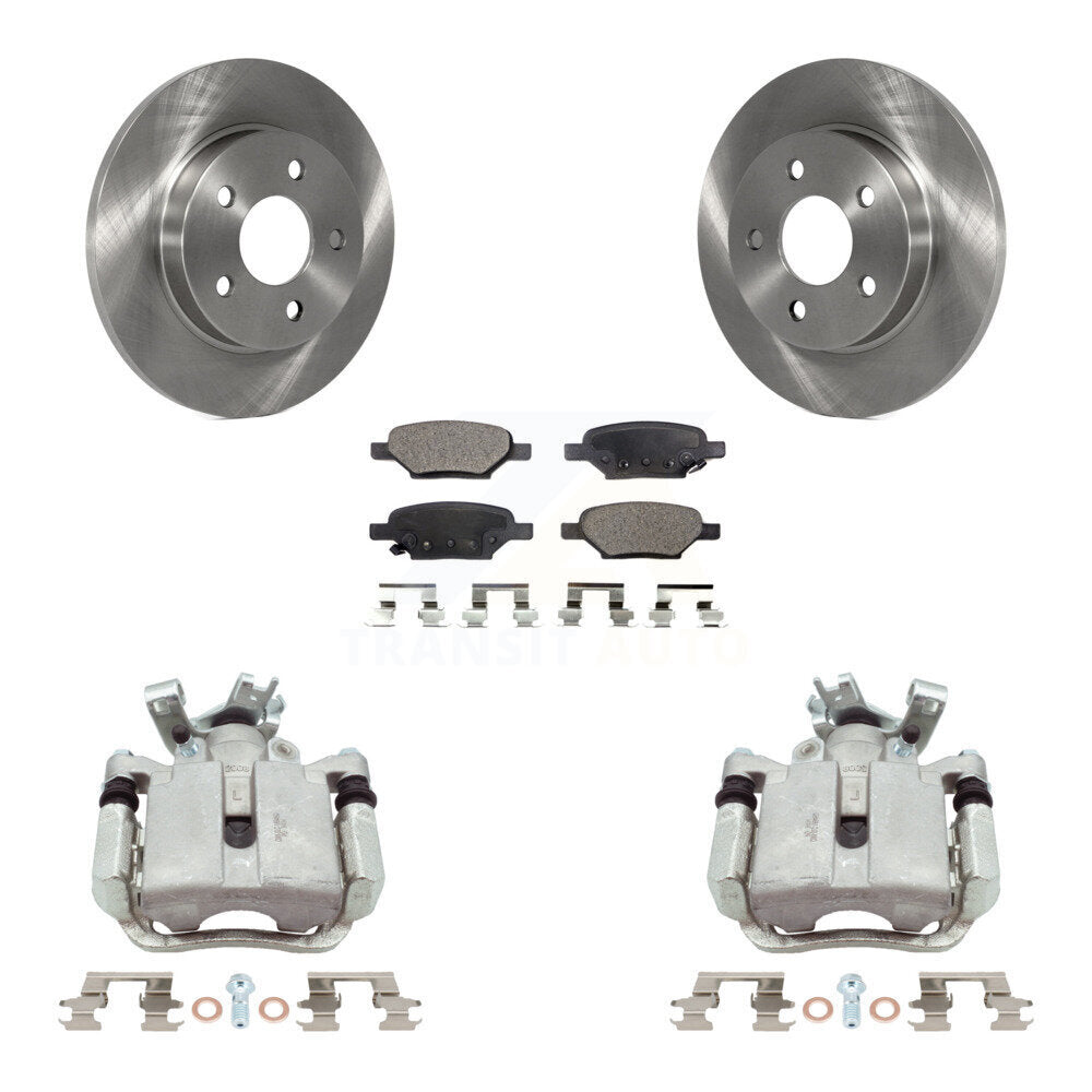 Rear Brake Caliper Rotor & Ceramic Pad Kit For Chevrolet Malibu Pontiac Cobalt G5 G6 Ion KC8-100225T