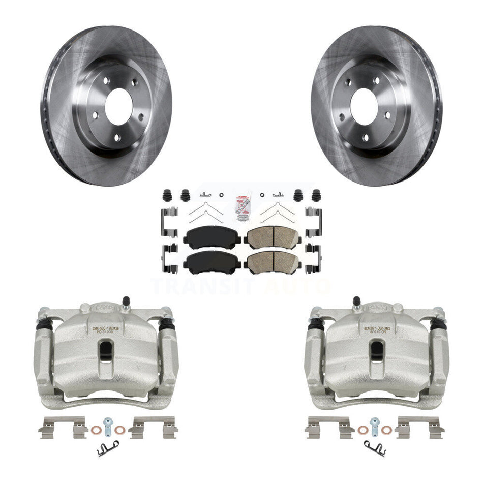 Front Disc Brake Caliper Rotors And Ceramic Pads Kit For Nissan Rogue Select KC8-100226N