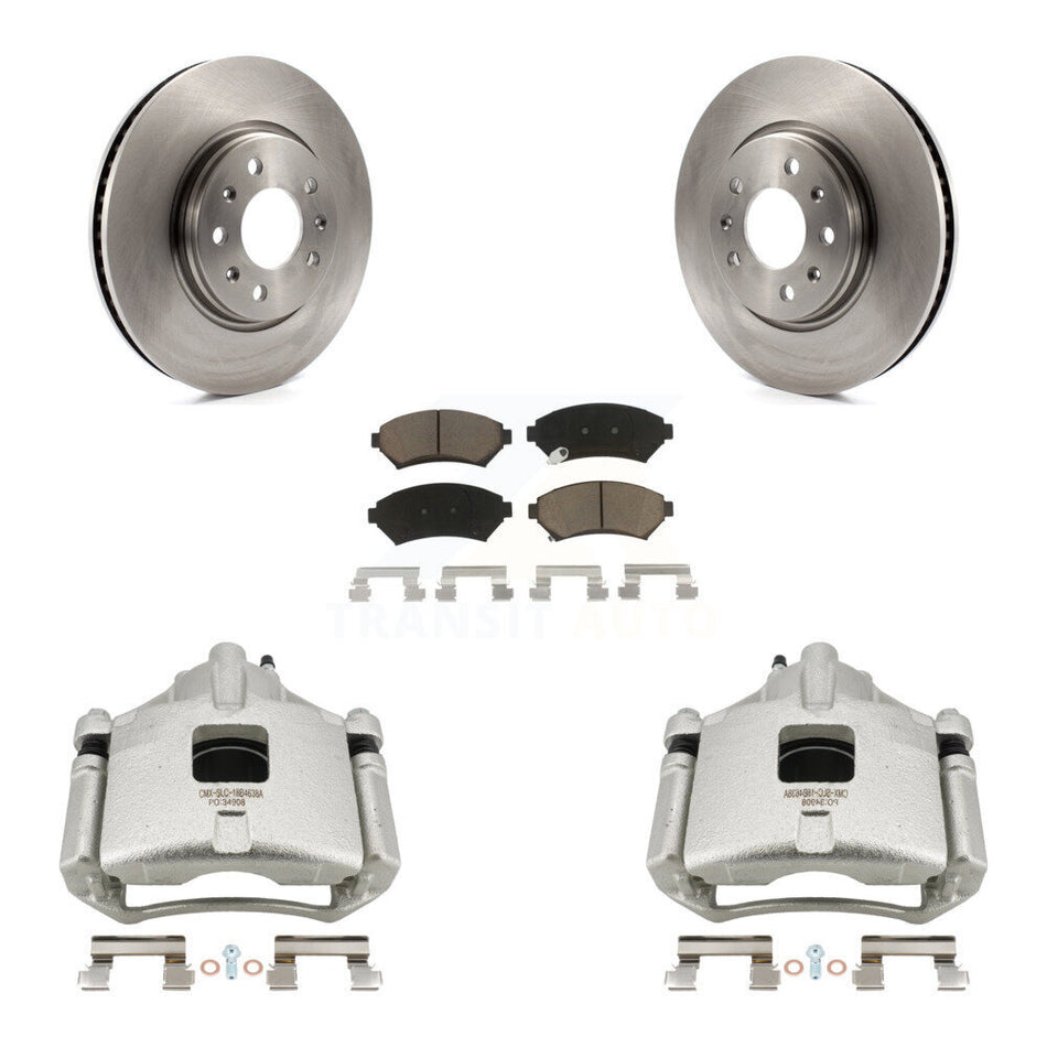 Front Disc Brake Caliper Rotors And Ceramic Pads Kit For 2003 Cadillac Seville KC8-100227C