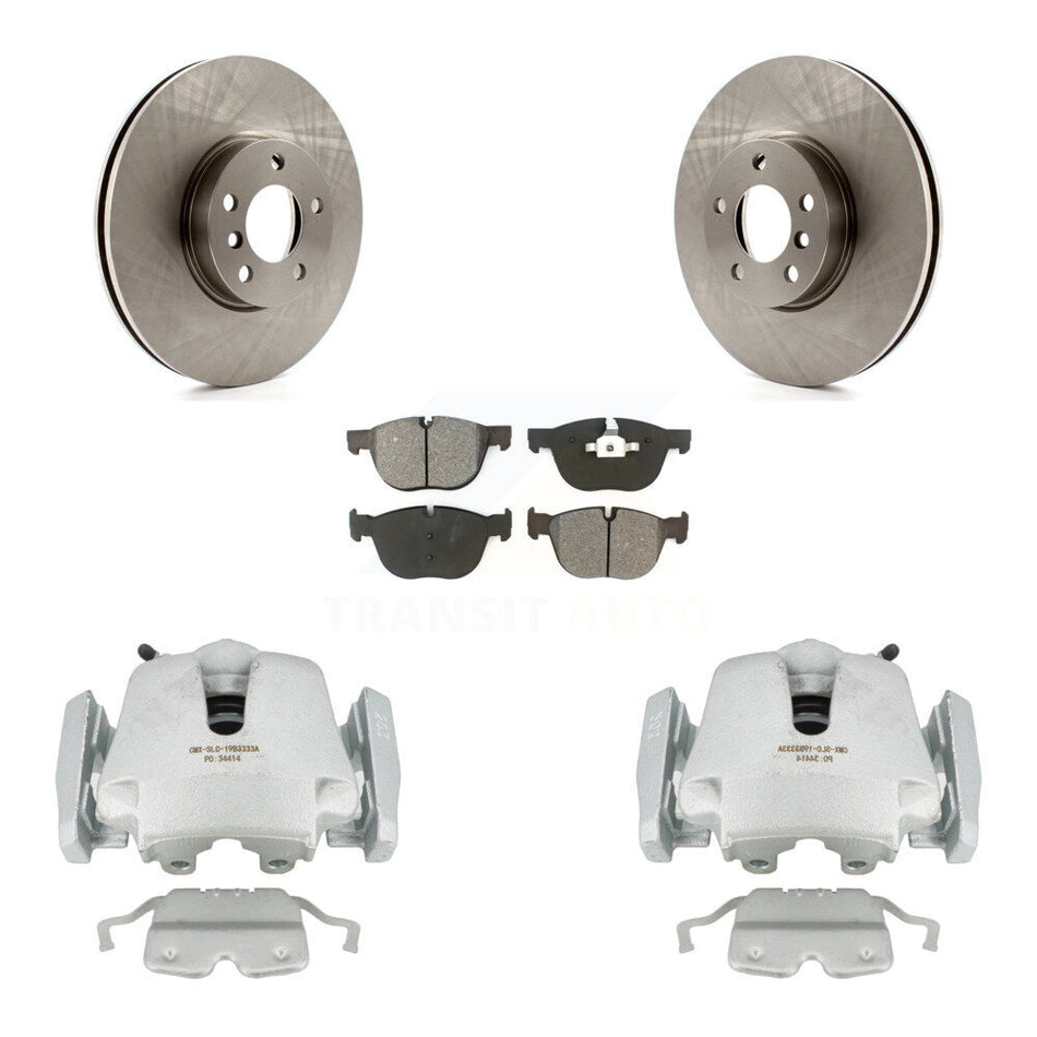 Front Disc Brake Caliper Rotors And Semi-Metallic Pads Kit For BMW X5 X6 KC8-100227S