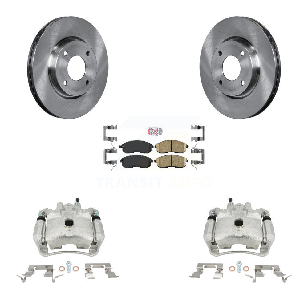 Front Disc Brake Caliper Rotors And Ceramic Pads Kit For Nissan Sentra KC8-100228N by Transit Auto