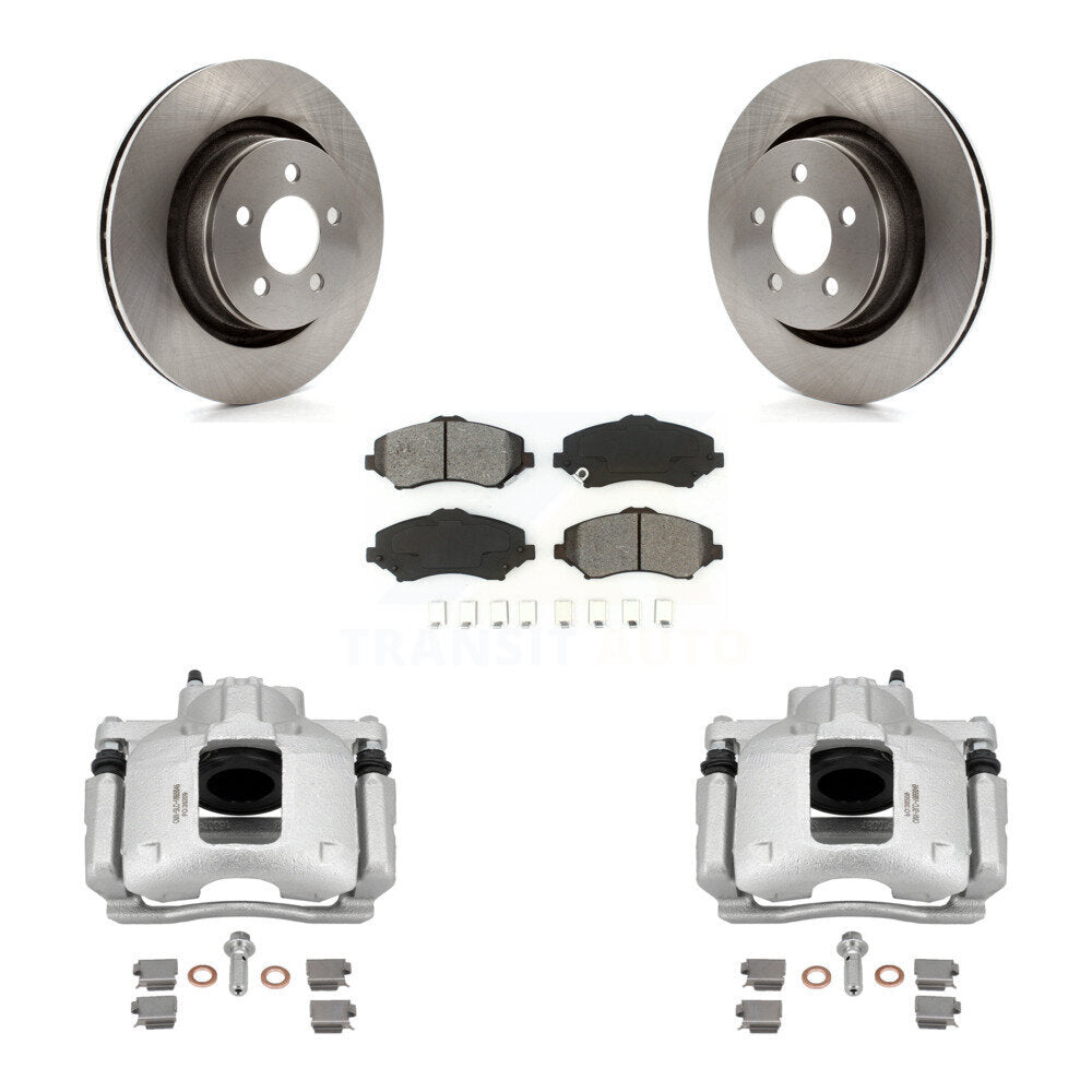 Front Disc Brake Caliper Rotors And Semi-Metallic Pads Kit For Dodge Nitro KC8-100228S