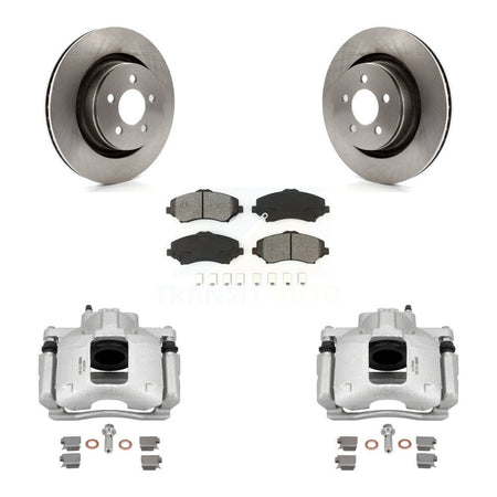 Front Disc Brake Caliper Rotors And Semi-Metallic Pads Kit For Dodge Nitro KC8-100228S