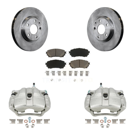 Front Disc Brake Caliper Rotors And Ceramic Pads Kit For Mazda 6 KC8-100229C