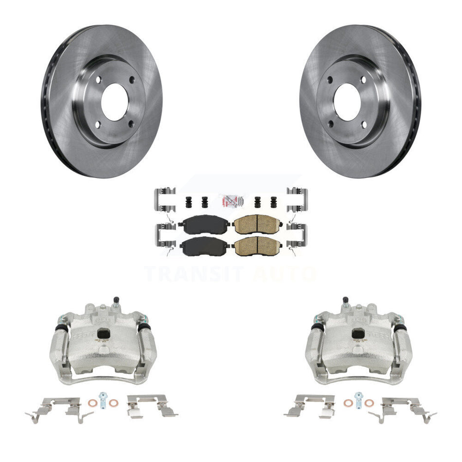 Front Disc Brake Caliper Rotors And Ceramic Pads Kit For Nissan Sentra KC8-100229N