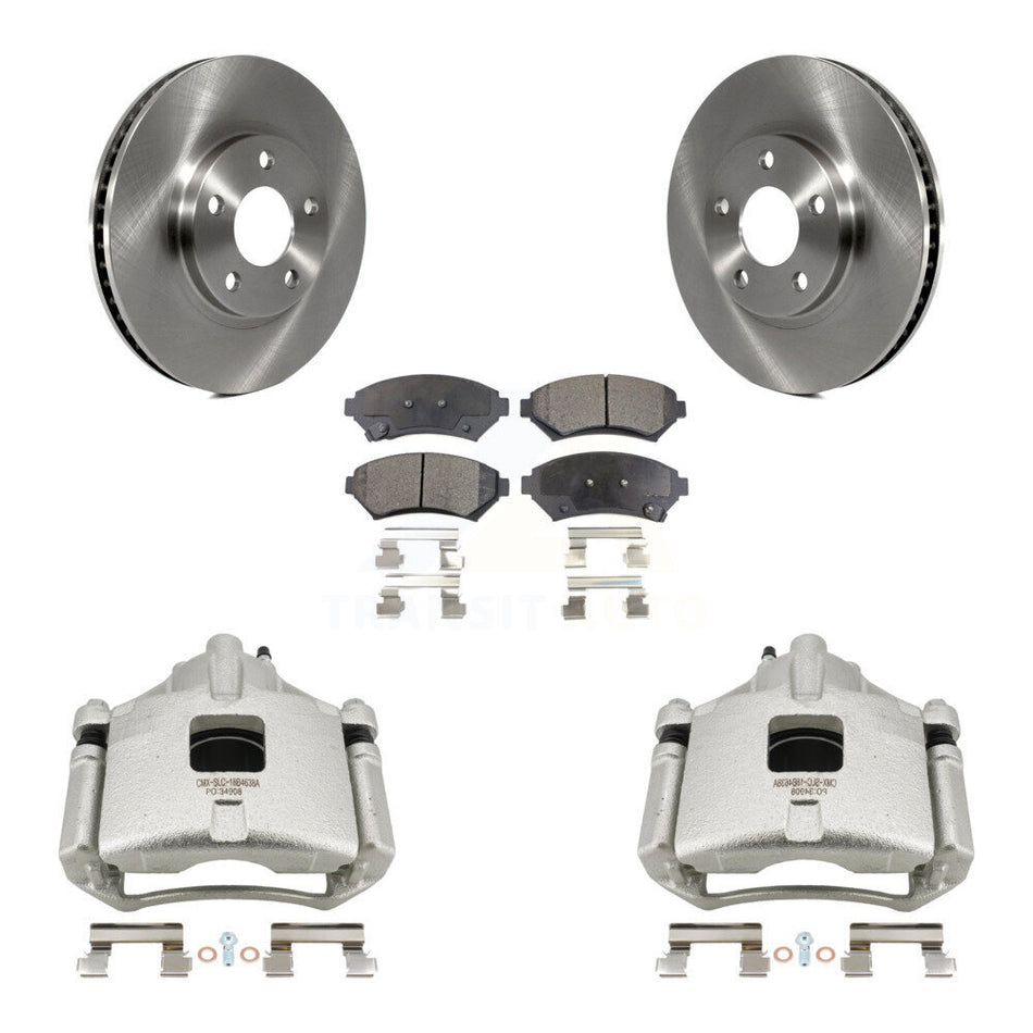 Front Brake Caliper Rotor Semi-Metallic Pad Kit For Chevrolet Impala Buick LeSabre Monte KC8-100230P