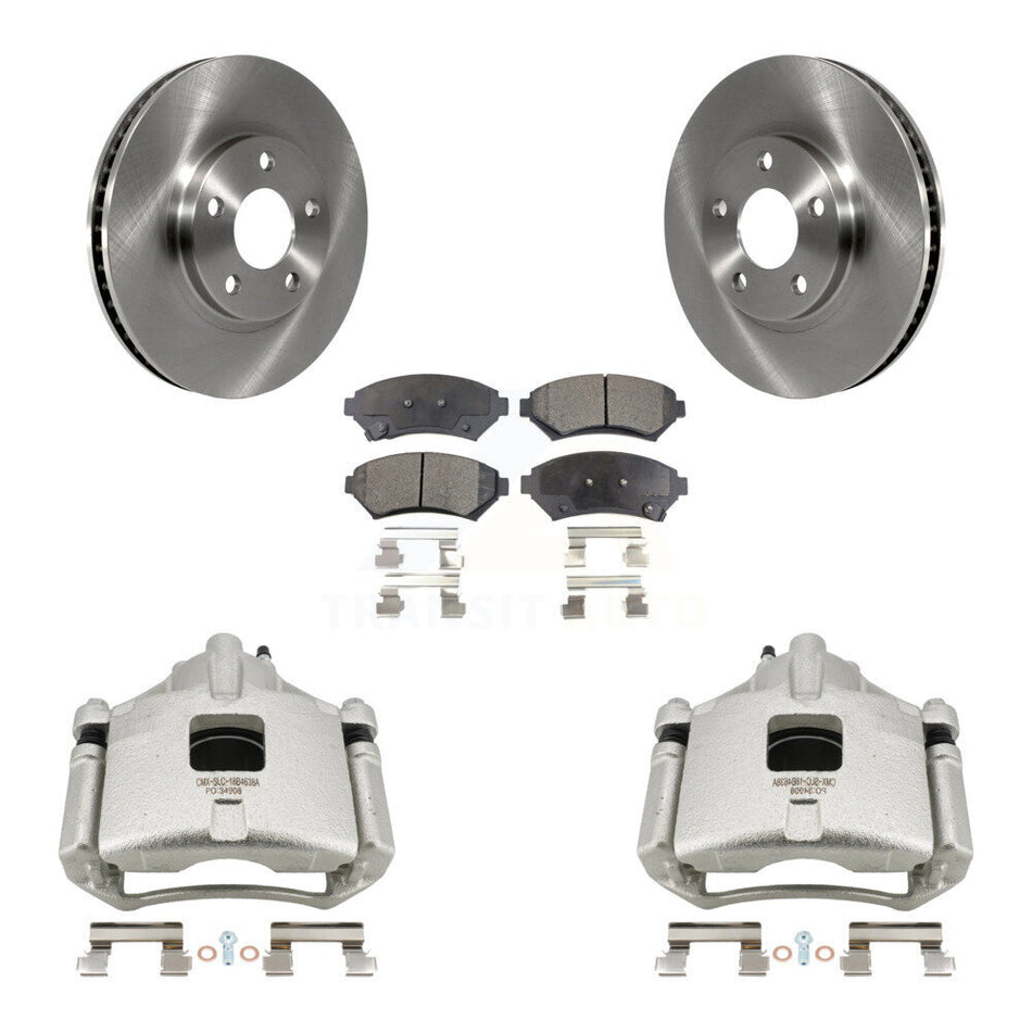 Front Brake Caliper Rotor Semi-Metallic Pad Kit For Chevrolet Impala Buick LeSabre Monte KC8-100230P