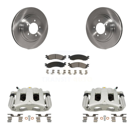 Front Disc Brake Caliper Rotors And Ceramic Pad Kit For Ford Explorer Sport Trac Mercury KC8-100231C