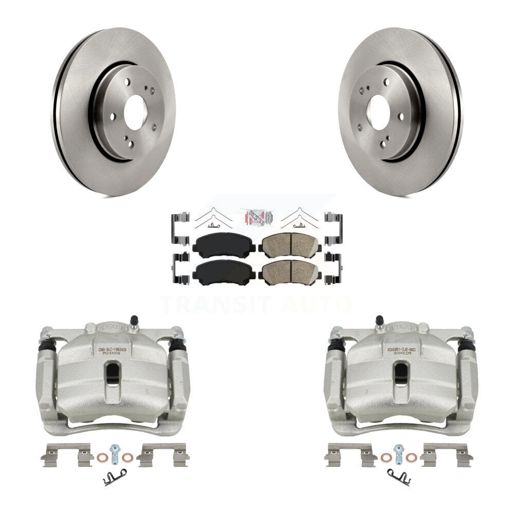 Front Disc Brake Caliper Rotors And Ceramic Pads Kit For 2010-2013 Suzuki Kizashi KC8-100231N