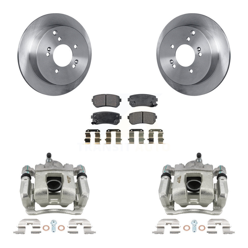Rear Disc Brake Caliper Rotors & Ceramic Pad Kit For 2016 Kia Sportage AWD From 12 10 15 KC8-100231T