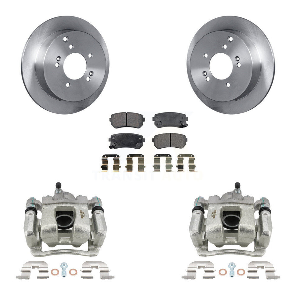 Rear Disc Brake Caliper Rotors & Ceramic Pad Kit For 2016 Kia Sportage AWD From 12 10 15 KC8-100231T