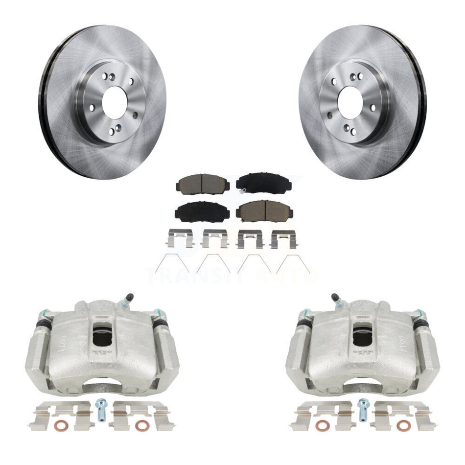 Front Disc Brake Caliper Rotors And Ceramic Pads Kit For Honda Accord Acura TSX KC8-100232C by Transit Auto