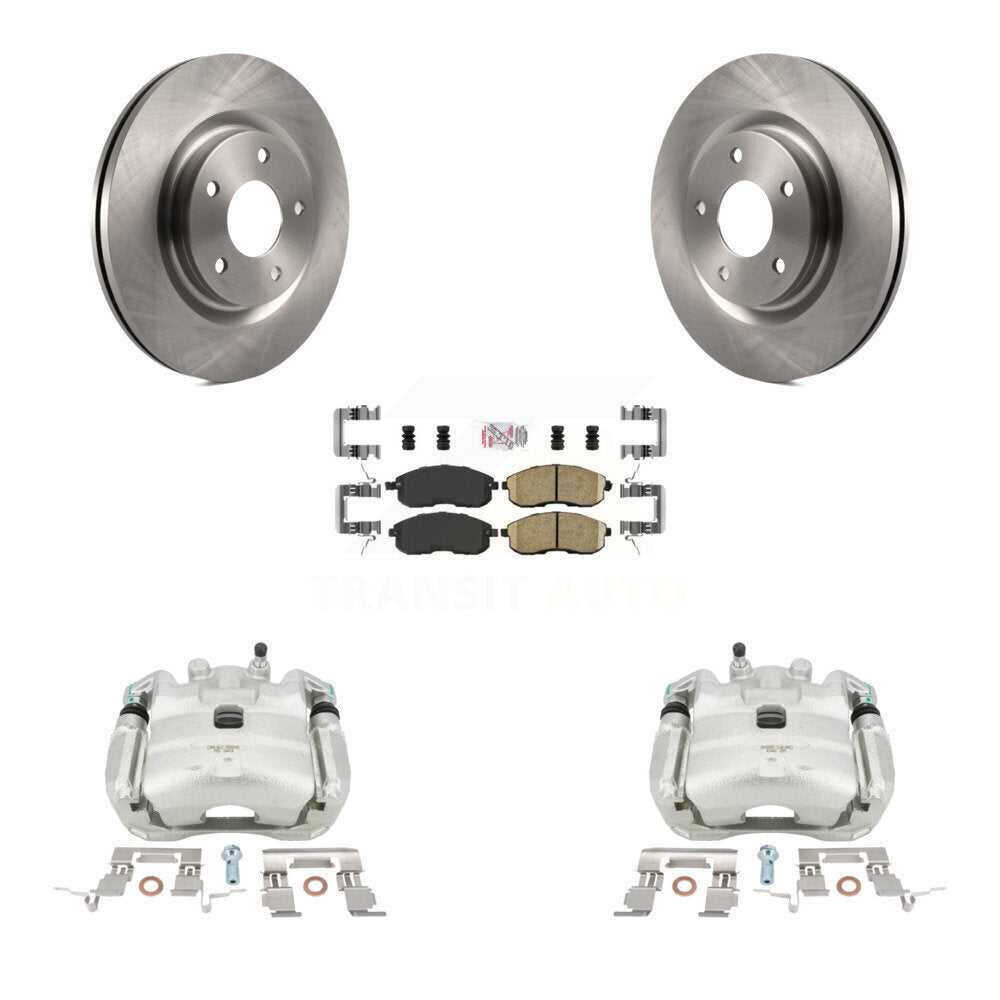 Front Disc Brake Caliper Rotors And Ceramic Pads Kit For Nissan Juke KC8-100233N by Transit Auto