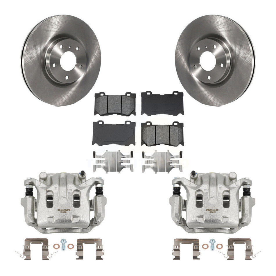Front Brake Caliper Rotors Semi-Metallic Pad Kit For INFINITI G37 AWD With Brembo Brakes KC8-100233S