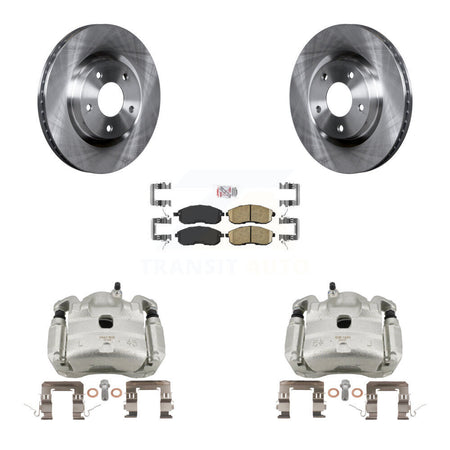 Front Brake Caliper Rotor And Ceramic Pad Kit For 2007-2010 Nissan Sentra SE-R with 2.5L KC8-100234N