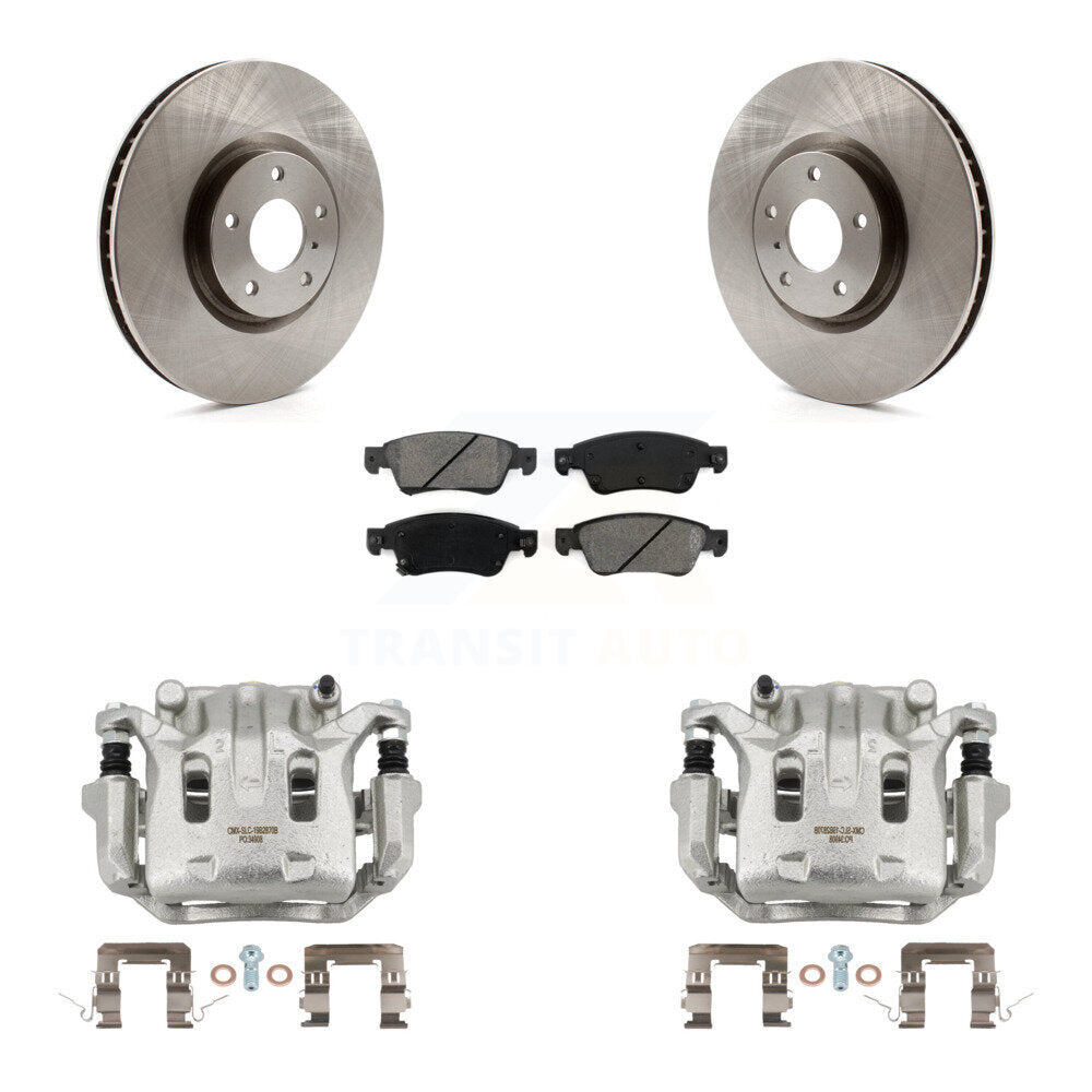 Front Brake Caliper Rotor & Semi-Metallic Pad Kit For INFINITI G37 With 1 Piston KC8-100234S