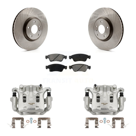 Front Brake Caliper Rotor & Semi-Metallic Pad Kit For INFINITI G37 With 1 Piston KC8-100234S