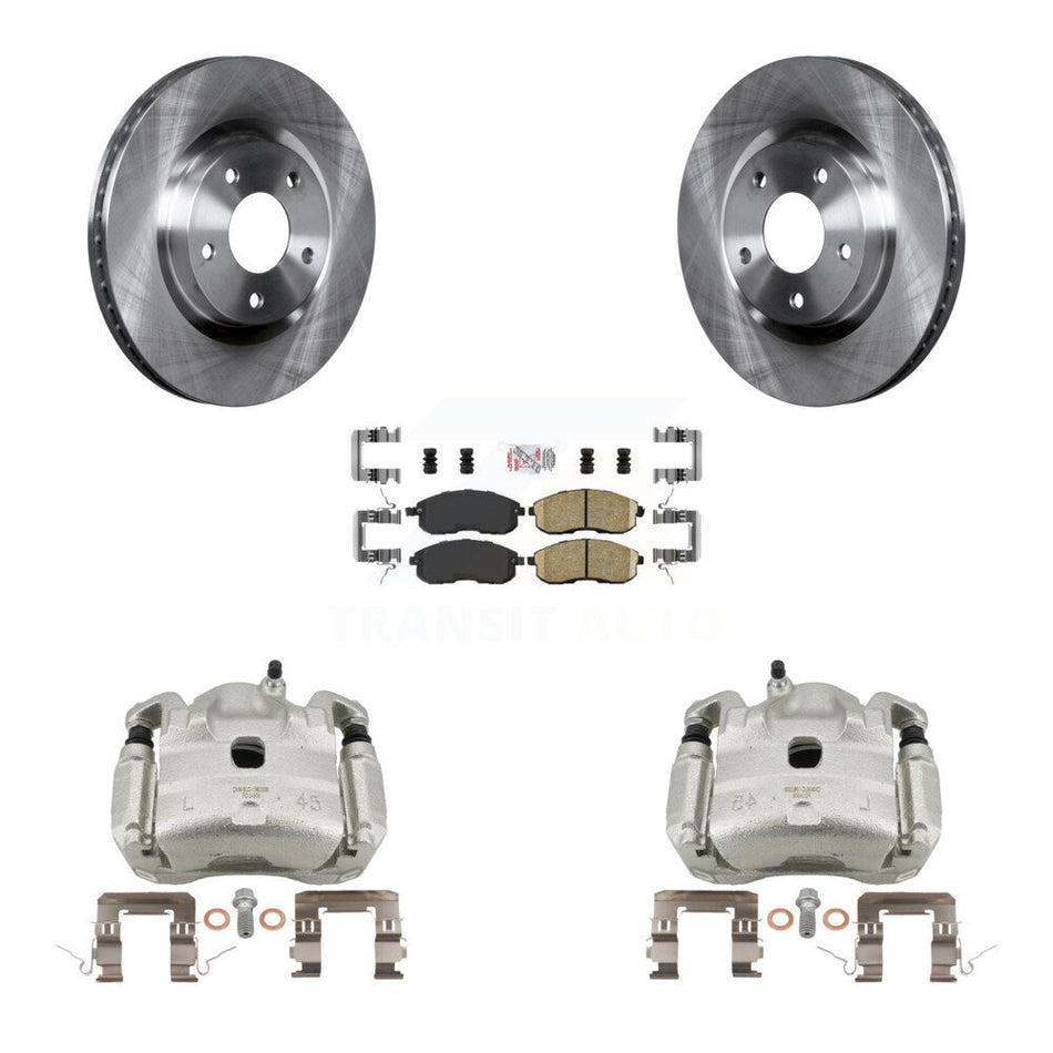 Front Brake Caliper Rotor And Ceramic Pad Kit For 2007-2010 Nissan Sentra SE-R with 2.5L KC8-100235N