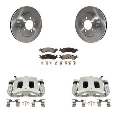 Front Brake Caliper Rotor And Semi-Metallic Pad Kit For Ford Explorer Sport Trac Mercury KC8-100235P