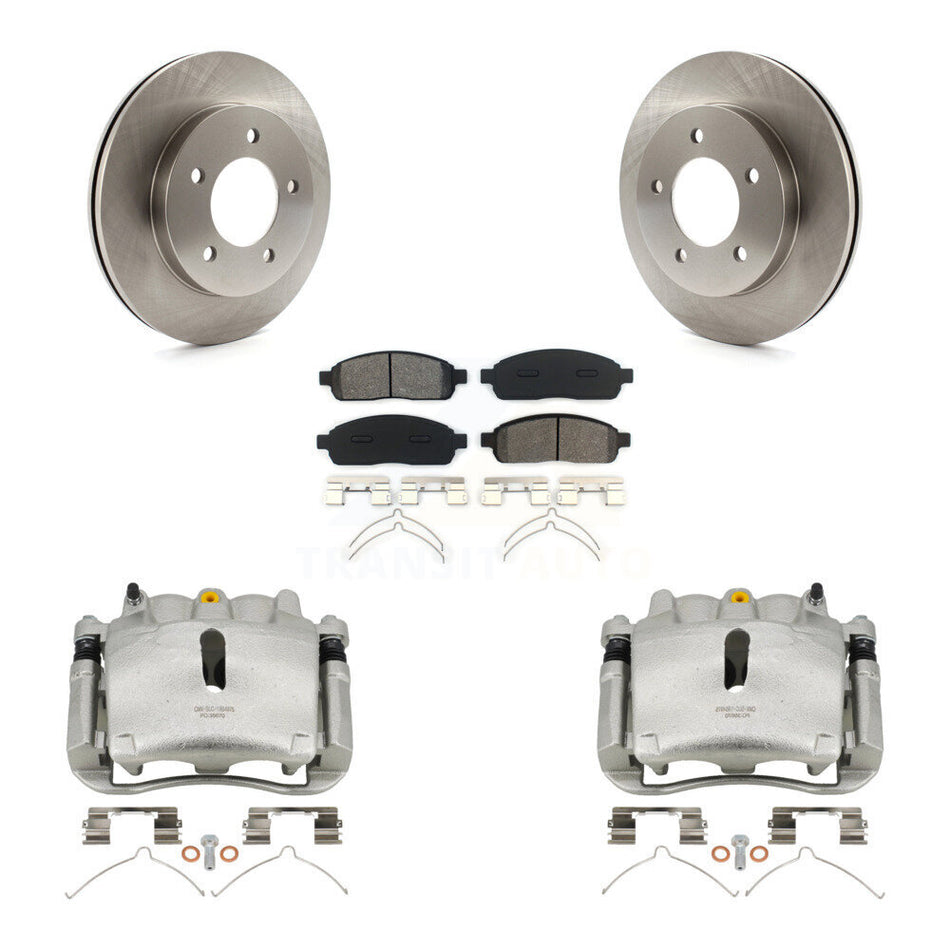 Front Disc Brake Caliper Rotors And Semi-Metallic Pads Kit For 2004 Ford F-150 4WD With 5 Lug Wheels KC8-100235S