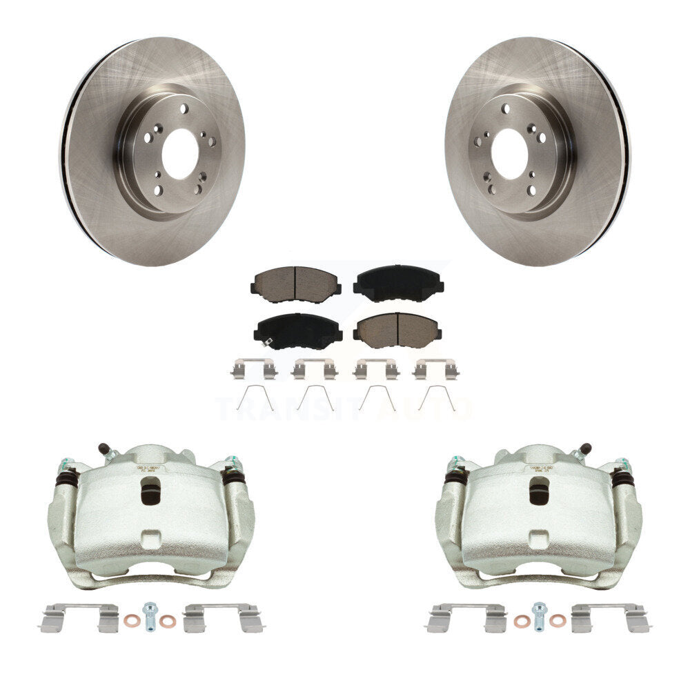 Front Disc Brake Caliper Rotors And Ceramic Pads Kit For 2005-2006 Honda CR-V KC8-100236C