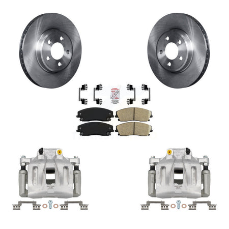 Front Disc Brake Caliper Rotor Ceramic Pad Kit For Dodge Chrysler 300 Charger Challenger KC8-100237N