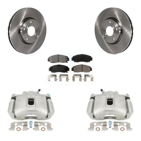 Front Disc Brake Caliper Rotors And Semi-Metallic Pads Kit For 2004-2005 Acura TL Automatic transmission KC8-100237P by Transit Auto