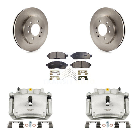 Front Brake Caliper Rotors & Semi-Metallic Pad Kit For 2009 Ford F-150 With 6 Lug Wheels KC8-100238P