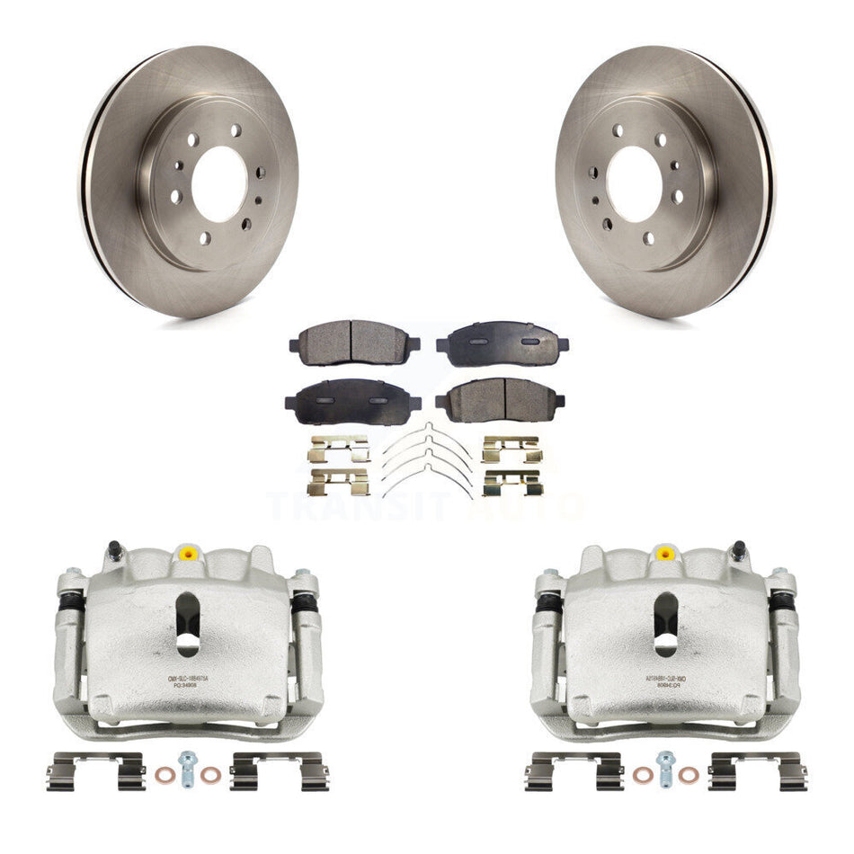 Front Brake Caliper Rotors & Semi-Metallic Pad Kit For 2009 Ford F-150 With 6 Lug Wheels KC8-100238P