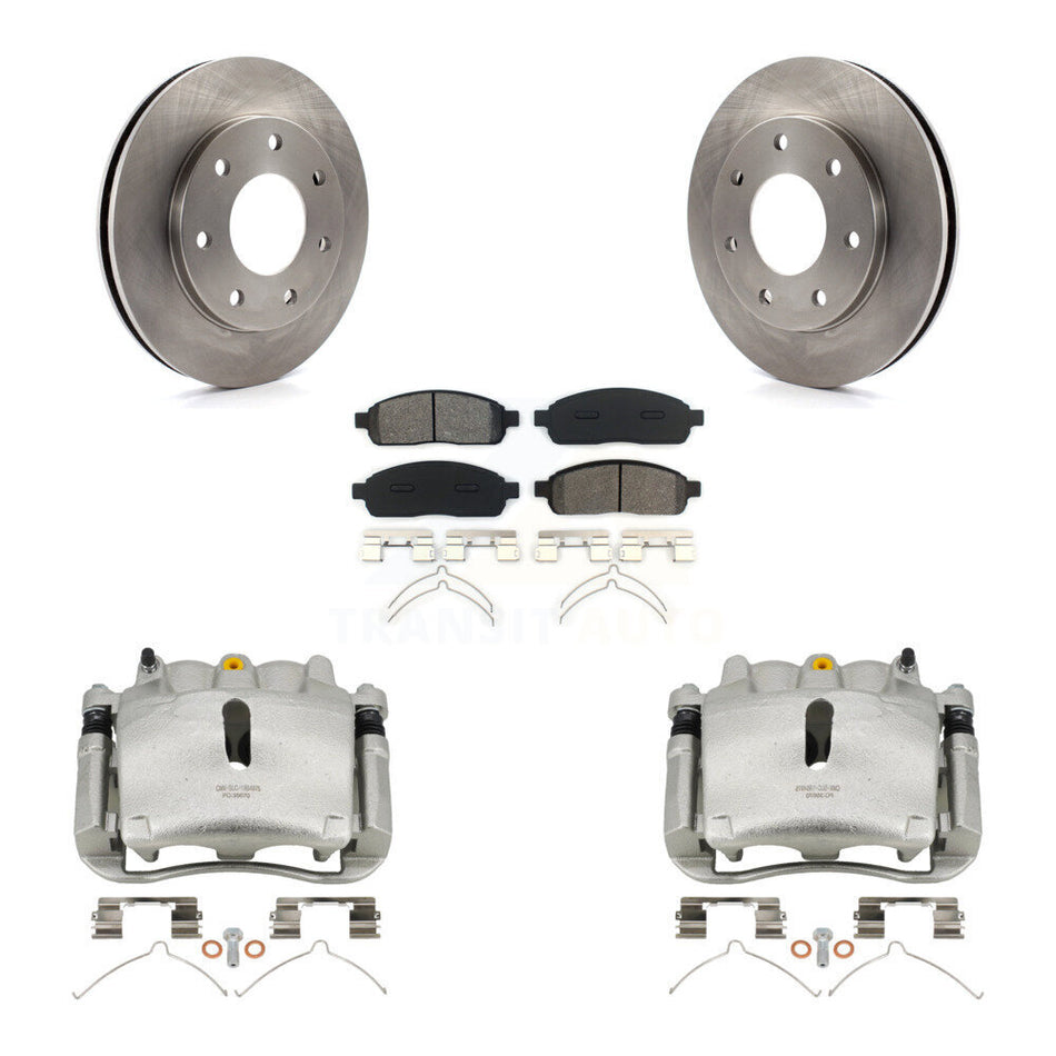 Front Disc Brake Caliper Rotors And Semi-Metallic Pads Kit For 2004 Ford F-150 4WD With 7 Lug Wheels 11th Digit Of Vin Is C KC8-100238S