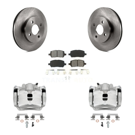 Front Brake Caliper Rotors Semi-Metallic Pad Kit For Saturn Ion Chevrolet Cobalt Pontiac KC8-100239S
