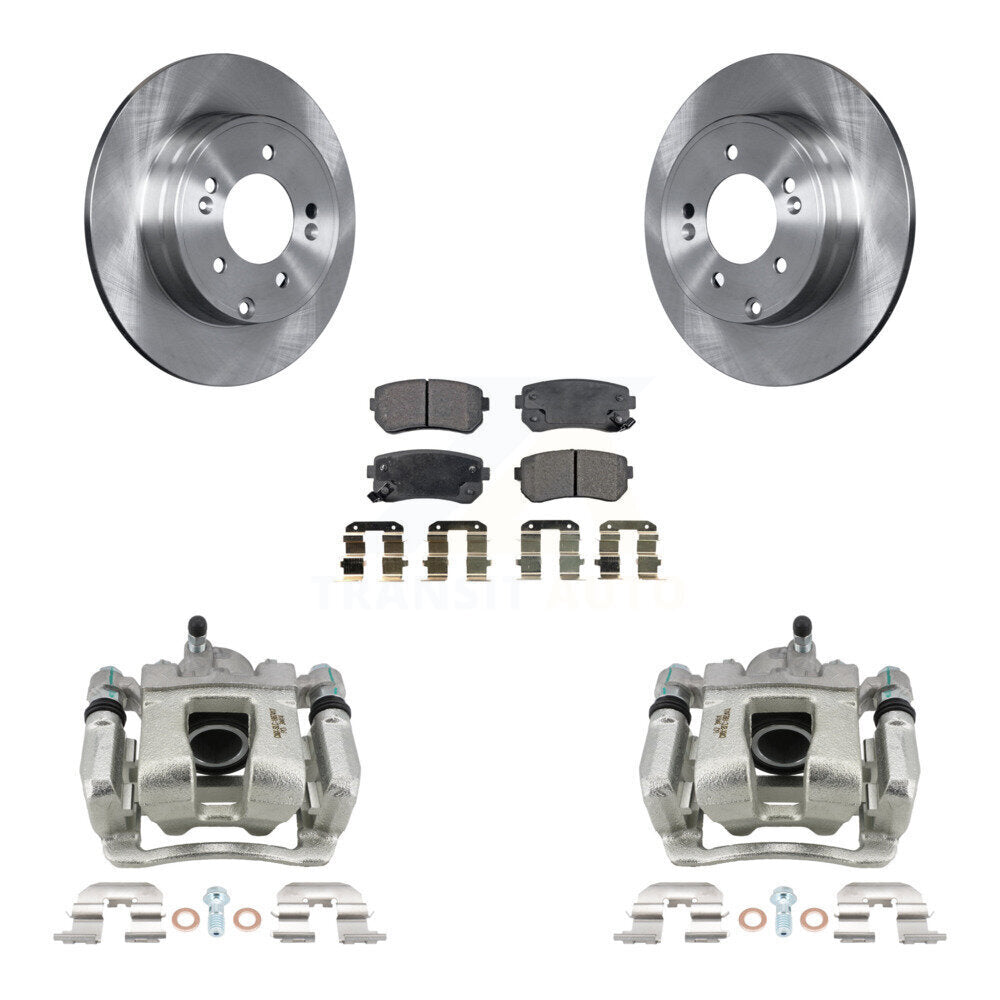 Rear Brake Caliper Rotor & Ceramic Pad Kit For Hyundai Tucson FUEL CELL EV (FCEV) engine KC8-100239T