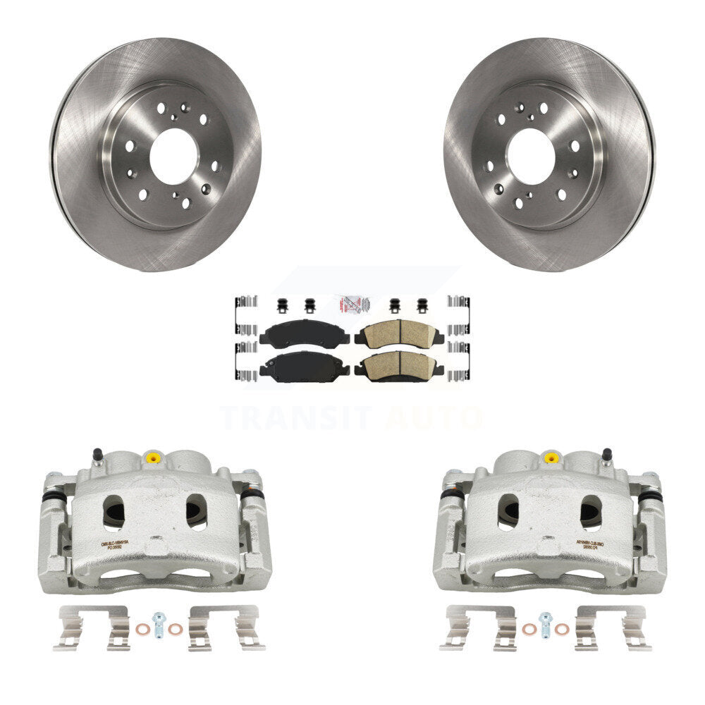 Front Brake Caliper Rotors Ceramic Pad Kit For GMC Sierra 1500 Chevrolet Silverado Tahoe KC8-100240N