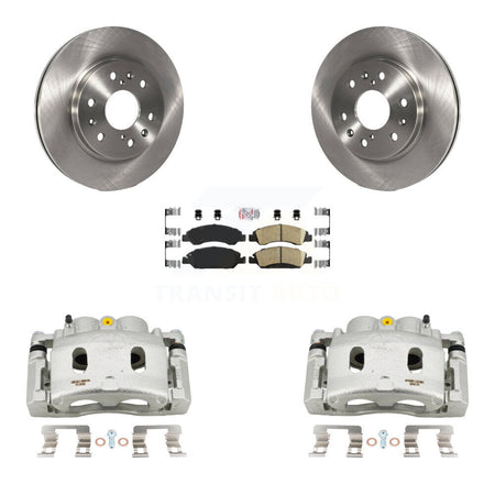 Front Brake Caliper Rotors Ceramic Pad Kit For GMC Sierra 1500 Chevrolet Silverado Tahoe KC8-100240N