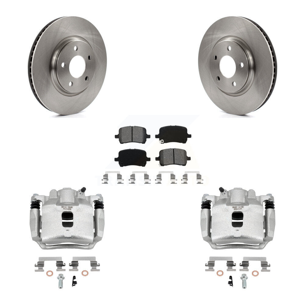 Front Disc Brake Caliper Rotors And Semi-Metallic Pads Kit For 2006 Pontiac Pursuit 2.2L KC8-100240S