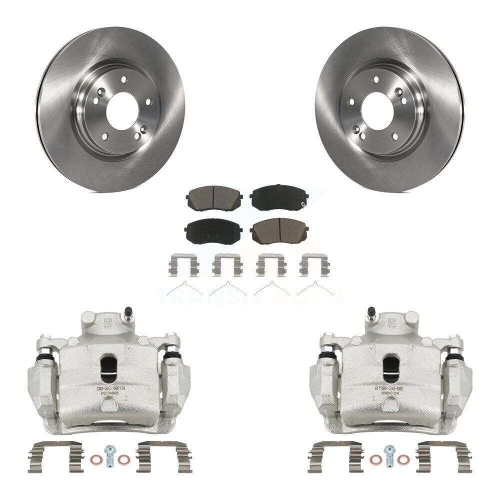 Front Disc Brake Caliper Rotors And Ceramic Pads Kit For Hyundai Sonata Kia Optima KC8-100241C
