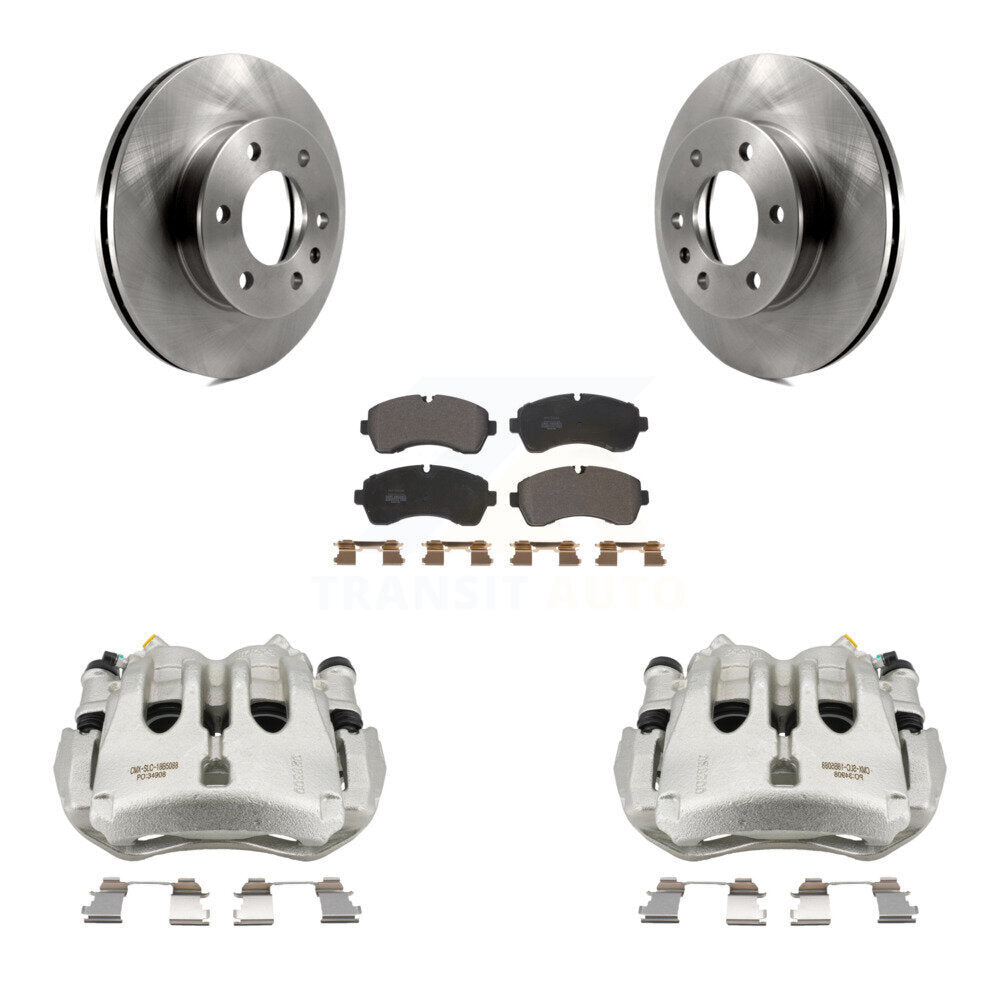 Front Brake Caliper Rotors & Semi-Metallic Pad Kit For Sprinter 3500 Mercedes-Benz Dodge KC8-100241P