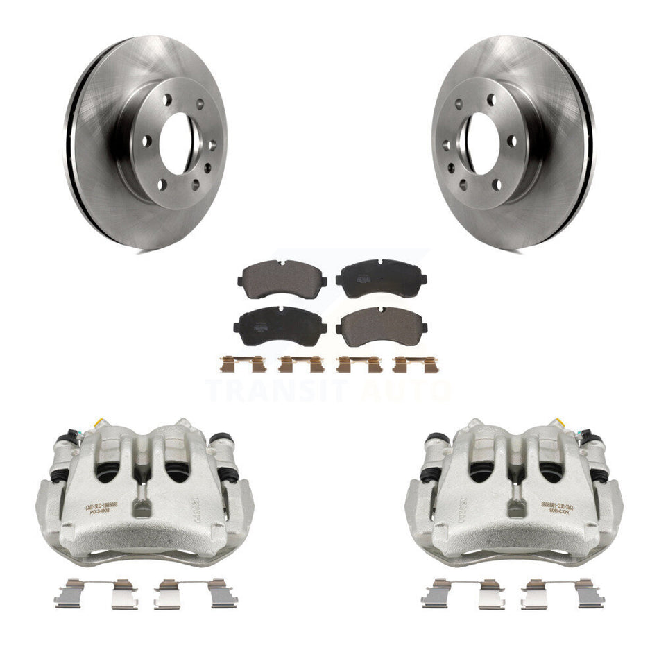 Front Brake Caliper Rotors & Semi-Metallic Pad Kit For Sprinter 3500 Mercedes-Benz Dodge KC8-100241P
