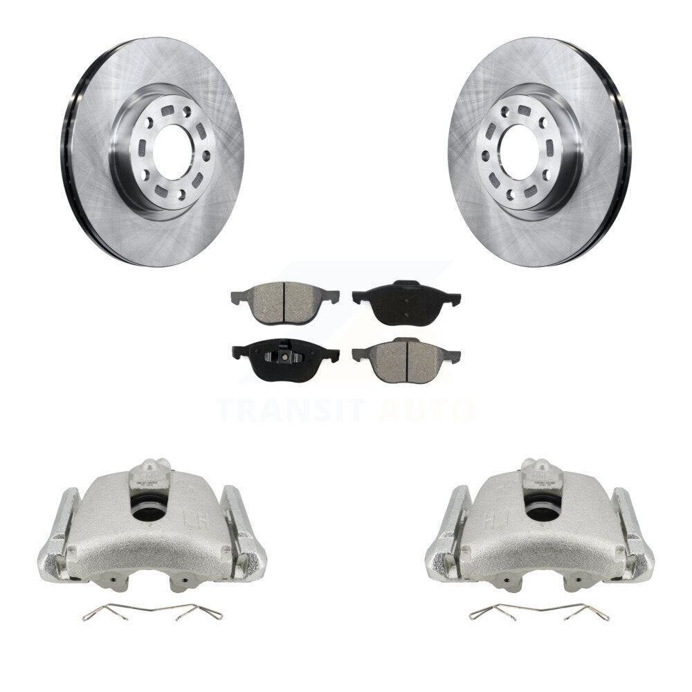 Front Disc Brake Caliper Rotors And Semi-Metallic Pads Kit For Mazda 3 5 Sport KC8-100241S