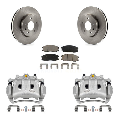 Front Brake Caliper Rotor & Ceramic Pad Kit For Chevrolet Equinox Pontiac Torrent Saturn KC8-100242C