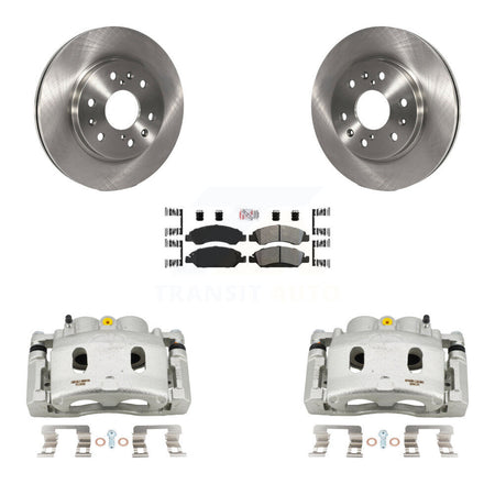 Front Brake Caliper Rotors Semi-Metallic Pad Kit For GMC Sierra 1500 Chevrolet Silverado KC8-100242N