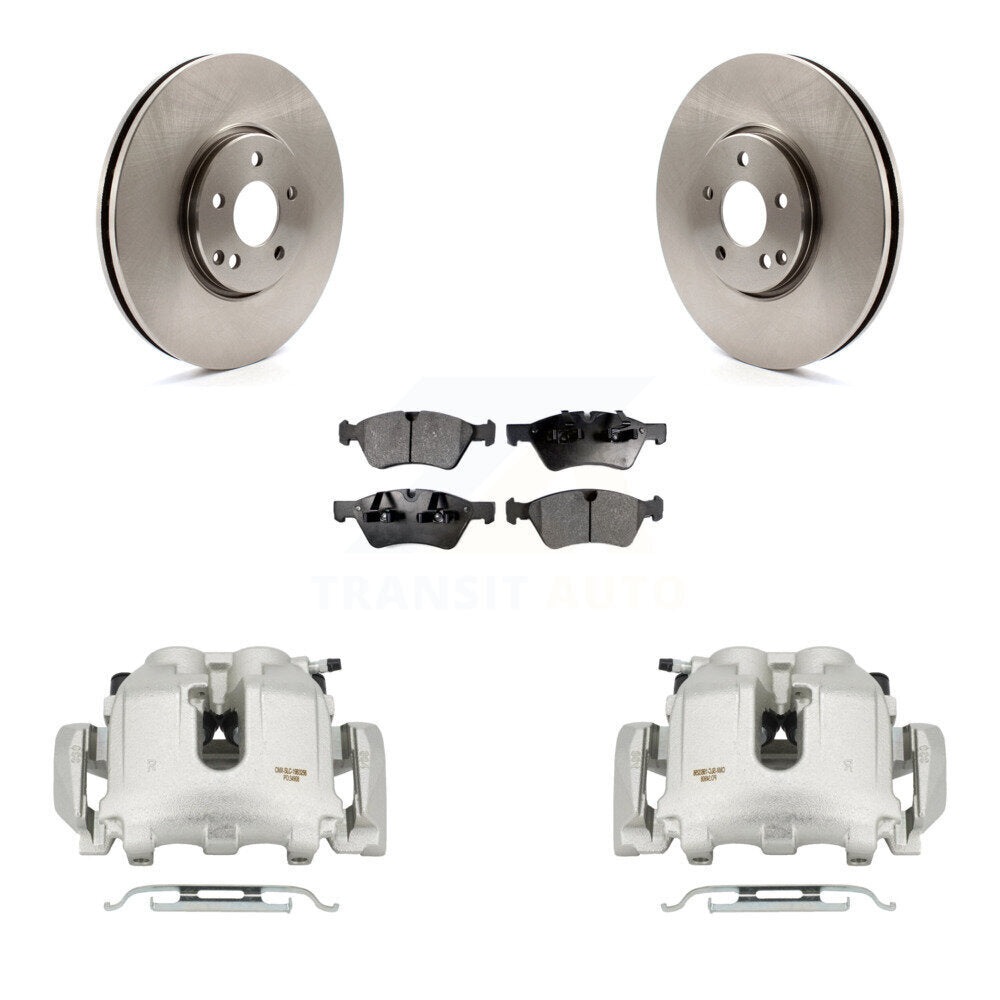 Front Brake Caliper Rotor And Semi-Metallic Pad Kit For 2007-2009 Mercedes-Benz E550 AWD KC8-100242P