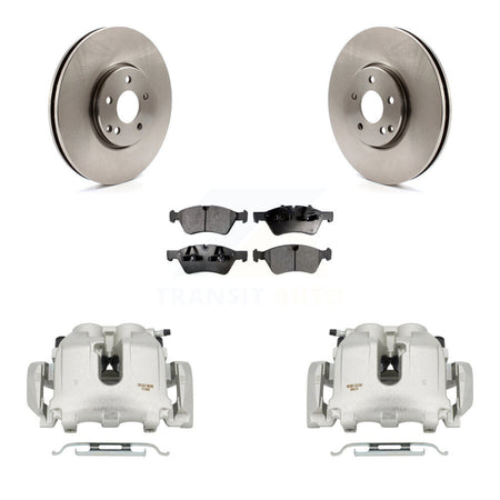 Front Brake Caliper Rotor And Semi-Metallic Pad Kit For 2007-2009 Mercedes-Benz E550 AWD KC8-100242P