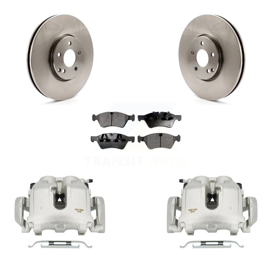 Front Brake Caliper Rotor And Semi-Metallic Pad Kit For 2007-2009 Mercedes-Benz E550 AWD KC8-100242P
