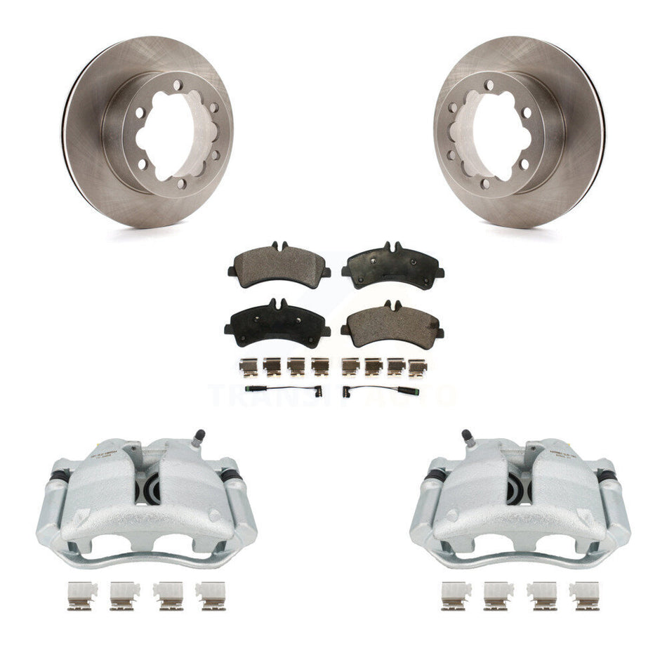 Rear Disc Brake Caliper Rotors And Ceramic Pads Kit For Sprinter 3500 Mercedes-Benz Dodge Freightliner KC8-100242T by Transit Auto