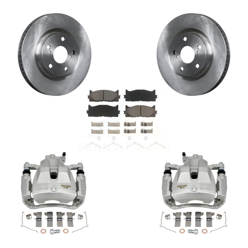 Front Brake Caliper Rotor And Ceramic Pad Kit For Toyota Camry Lexus ES350 Avalon ES300h KC8-100243C